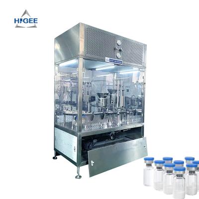 China Higee Chemical Customizable Small Dose Preparation Vial Filling Plugging Machine Processing Line Fully Automatic for sale