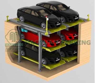 China Motor And Chain Drive 3 Levels Pit Parking Solution Car Lift Underground Price 2000KGS / 2500KGS for sale