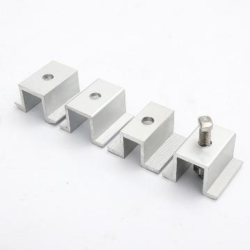 China Support Anodized Aluminum Frameless Solar Panel Mid And End Mounting Clamps for sale