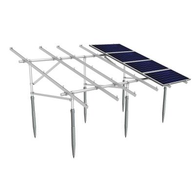 China Solar Power System Structural Parking Lot Ground Solar Panel Mounting Brackets for sale