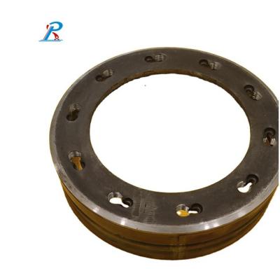 China Industrial Concrete Spun Pile Pipe Flange Joint Steel End Plate 300-1000mm for sale