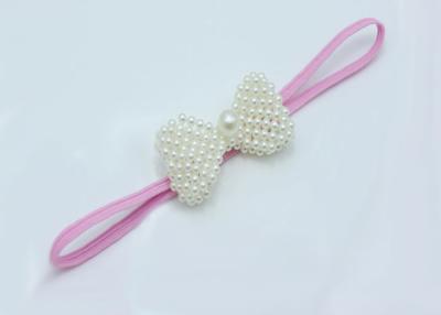 China Trendy Handcrafted Pearl Jewelry Designs , Faux Pearl Butterfly Baby Girl Headbands for sale