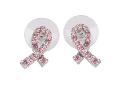 China Pink Diamond Costume Jewelry Cilp On Stud Earrings Customized Patterns for sale