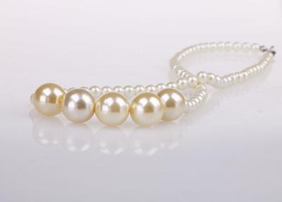 China Trendy Single Strand Costume Pearl Necklace , Off White Plastic Pearl Necklace for sale