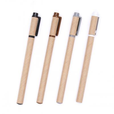 China Office or school pen 14.1*1.0cm promote simple and generous eco paper material paper plastic game pen for sale