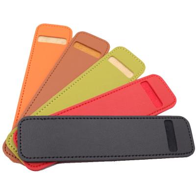 China Handmade High Quality Multicolor Portable Leather Pen Pouch for sale