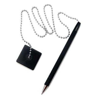 China office & Metal Adhesive School Pen Secure Counter Pen With Base and Chain - Black Ink - Medium Dot for sale