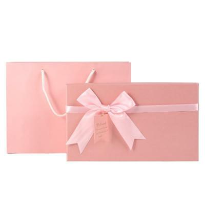 China Handmade Pink Logo Printed Packing Box Paper Box Custom Gift Box for sale