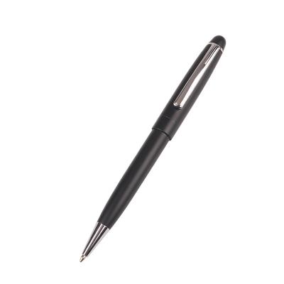 China Office or School Pen 14.1*1.1cm Black Chrome Plating Gold Metal Ballpoint Logo Promotional Customized Pen for sale