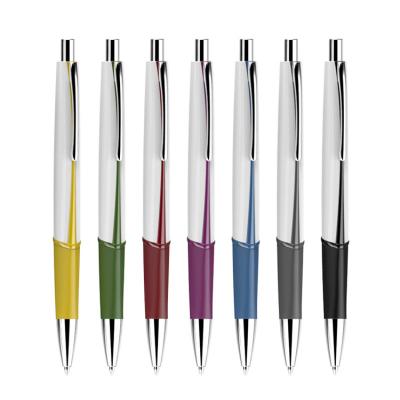 China 14*1.0cm office or school use casual promotional stylus handle metal pen plastic rubber holder for sale