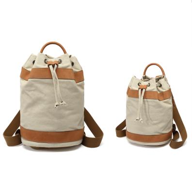 China Anti-theft school bags for girls set vintage custom travel rucksack leather backpack canvas canvas outdoor backpack for sale