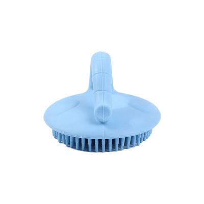 China Soft Silicone Rubber Baby Handheld Bath Scrub Brush Body Cleaning Brush for sale