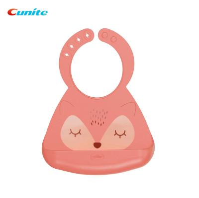 China Sustainable Soft Kids Waterproof Detachable Personalized Silicone Baby Bibs Baby Bib With Food Catcher for sale