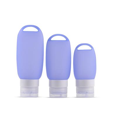 China Eco-friendly Silicone Portable Travel Bottles Empty Containers Travel Key Chain Bottles Leakproof Empty Travel Containers Refillable Bottles for sale