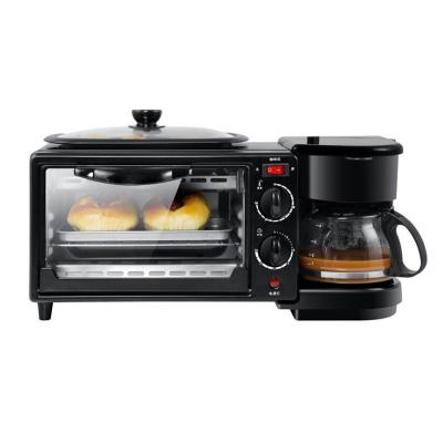 China Hotel Low Price 3 in 1 Oven Breakfast Maker Coffee Maker Electric Fried Eggs Toast for sale