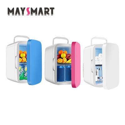 China Absorption Beauty Cosmetics Refrigerator Mini Small Put Mask Skin Care Products Fridge Portable Car Mini Refrigerator for sale