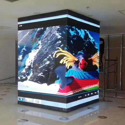 China Indoor  LED Display Cube Column P2.5 Module size 320mm*160mm  Pixel Density 160000 Right Angle Cabinets for sale