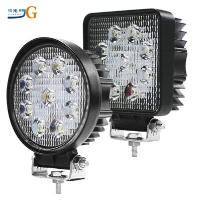 China China factory 4 inch 27W 9leds LED work light 24v tripod led work lights for tractors and work vehicles 4 inch for sale