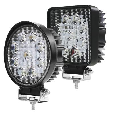 China 9 Led 12v 24v 12 24 Volt 27W LED Light Round Tractors Off Road Running Light 4 Inch for sale