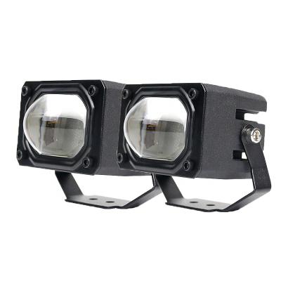 China 2021 8D Double-color LED Auxiliary Light 30W Mini Led Driving Light Fog 2.8 inch for sale