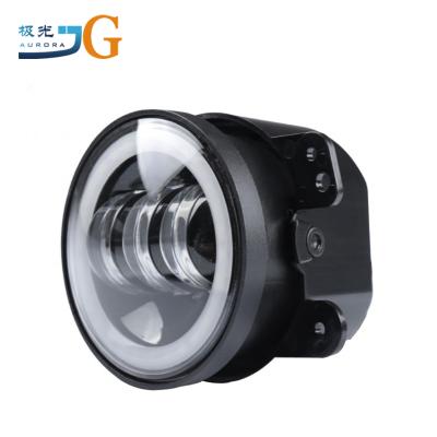 China 2021 New Aurora Designs 4 Inch Fog Lights Die Cast Aluminum Housing With Angel Eyes Special For Car Led IP67 for sale