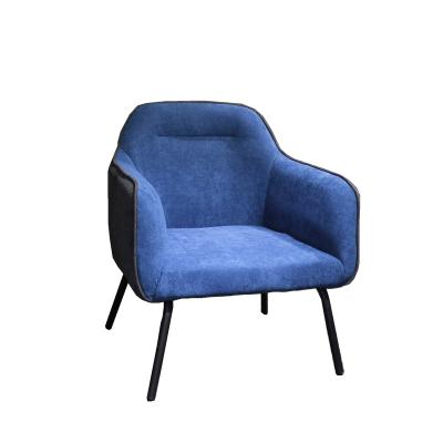 China Modular Scandinavian Furniture Fabric Chair Hotel Leisure Chair Living Room Blue Velvet Chair for sale