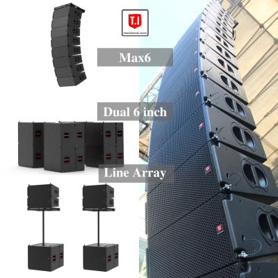 China No Line MAX-6 Dual 6 Row Woofer 500W (RMS) Active And Passive Array Sound System Speaker DJ Equipment Amplifiert for sale