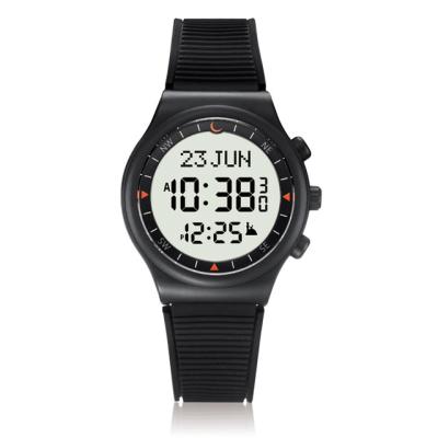 China 022 Leather Strap Watch Best Digital Alarm Prayer Travel Auto Azan Mosque Muslims Automatic Azan Mosque Muslim Popular Fashion Plastic Sports for sale