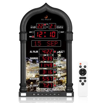 China Muslim Time LED Watch Prayer Digital Mosque Calendars AL-FAJIA 4008PRO Azan Wall Clock Table Clock Wireless Speaker for sale