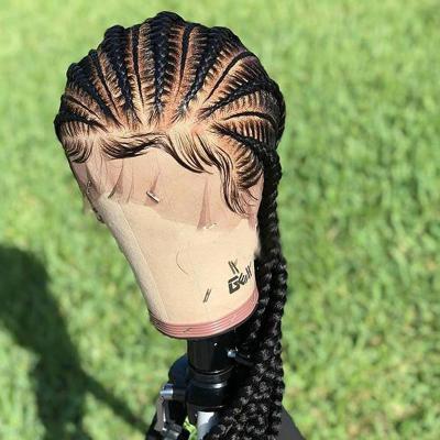 China Hot Sale 150% 180% Hd Density Braid Lace Wig Glueless Straight Full Lace Brazilian Hair Wig for sale