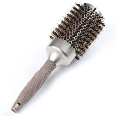 China Professional Round Hair Scalp Massager Comb Thick Boar Bristle Brush Hair Dressing Comb for sale