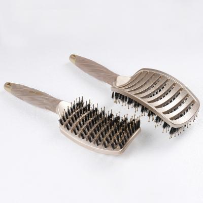 China Duct Barber Scalp Massage Wide Nylon Anti-Static Tooth Boar Hair Sweep Bigger Curl Comb for sale