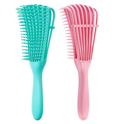 China Comfortable men's and women's universal eight comb teeth can be freely adjusted width massage comb for sale