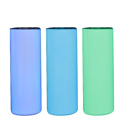 China USA Warehouse AGH 20oz Stainless Steel Sublimation Viable Insulated Straight Lean Blanks Glowing In Dark Sublim Tumbler for sale