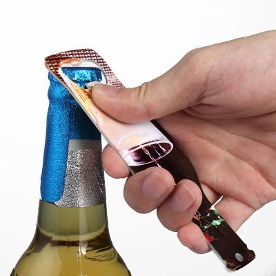 China Factory Price Speed ​​Delivery Bicycle Beer Bar Metal Sublimation Viable Cute Bottle Shaped Empty Bottle Opener for sale