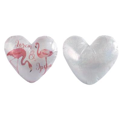 China Newest Portable Heart Shape Pearl Light Flashing Empty Pillow Covers Sublimation Pillow Cases Blanks For Heat Transfer Printing Pictures for sale