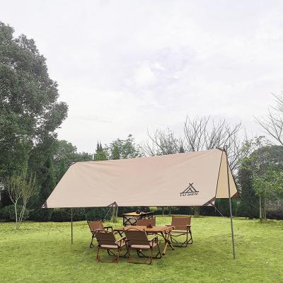 China Picnic Sun Shelter 3*4M Rainproof Oxford Tent Hiking Tent Shelter Camping Tarp With Poles for sale