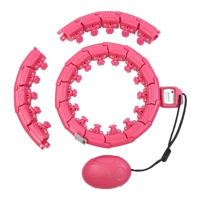 China size & Abdomen Exerciser Won't Fall Off Workout Fitness Waist Exercise 24 Sections Weight Loss Polynesian Dance Ring Detachable Circles With Count for sale