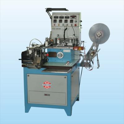 China Woven Label Cutting And Folding Machine / Flat Bottle Labeling Machine for sale