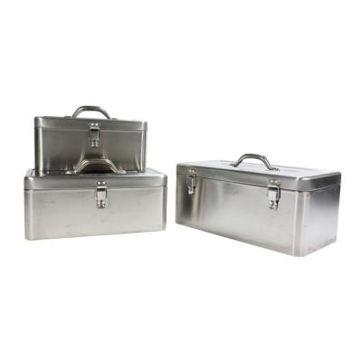 China Konoto-STORM Stainless Steel Tool Box Set Sustainable with Handle and Tray, Lockable Tool Box, Storage Tool Case for sale