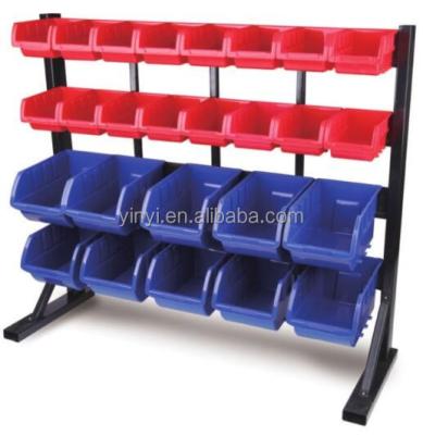 China Sustainable Plastic Storage Box Storage Bin Plastic Stackable Rack for sale