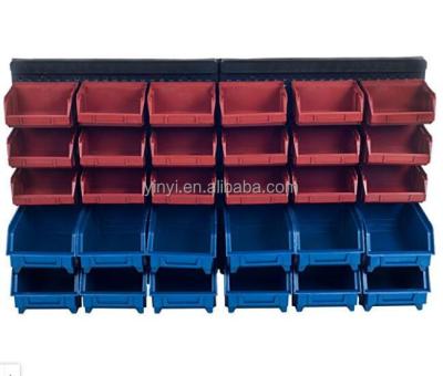 China Sustainable 30 PCS Wall Mount Plastic Spare Parts Rack Bins for sale