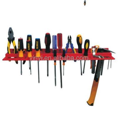 China Steel Organizer Rack, DIY Tool Rack Tool Holder Storage Hanger Plastic Wall Mounted Garage Organizer for sale