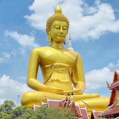 China Riesige goldgemalte thailändische Bronze-Buddhastatuen Große Handschmiede zu verkaufen