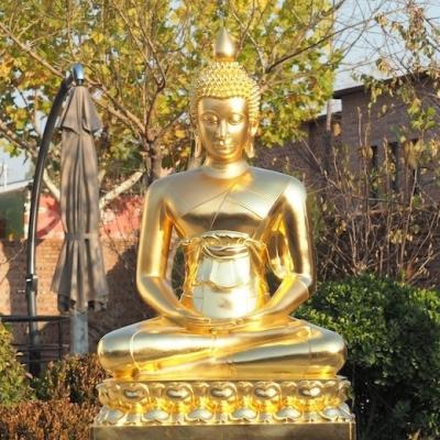 China Große Goldblätter Thailand Gold Buddha Statue 1m hoch Mittelgröße zu verkaufen