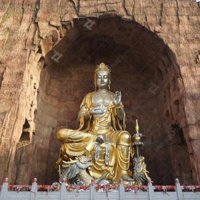 China Outdoor Bronze Buddha Statue Gold Leaf Bronze Cundhi Bodhisattva Buddha Statue for sale