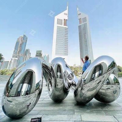 China Urban Exhibition Stainless Steel Artwork   Outdoor Decor Metal Abstract Art for sale