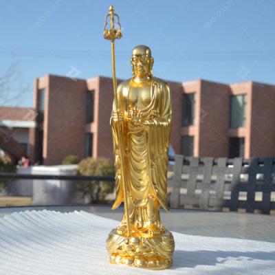 China 30 cm hohe Guss Bronze Buddha Statue Große Größe Goldblatt Finish zu verkaufen