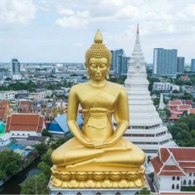 China Escultura de Buda de Bronze Forjada à Mão, Grande Estátua de Buda Sentado Bronze à venda