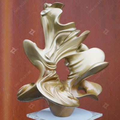 China Escultura de bronce fundido de silicio Comisión Escultura de bronce Rueda de sol para la colección en venta